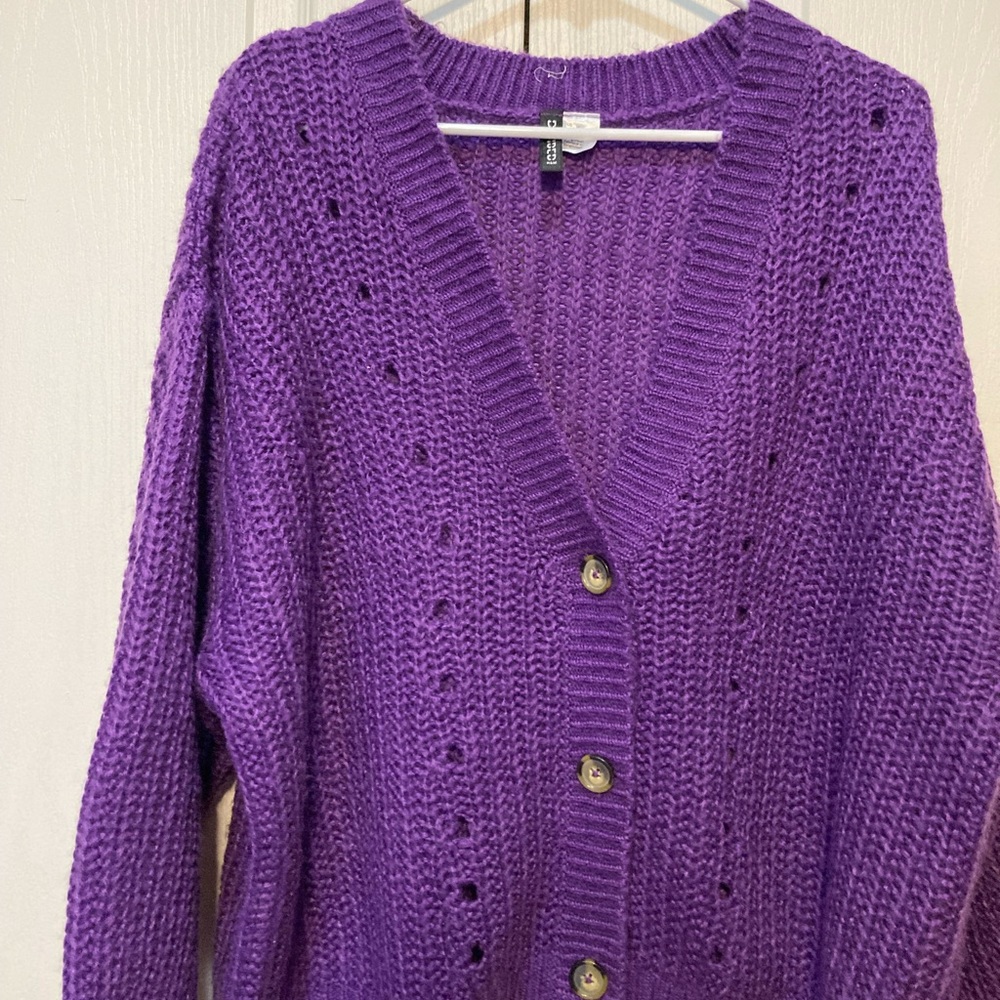H&M Purple Cardigan, Medium